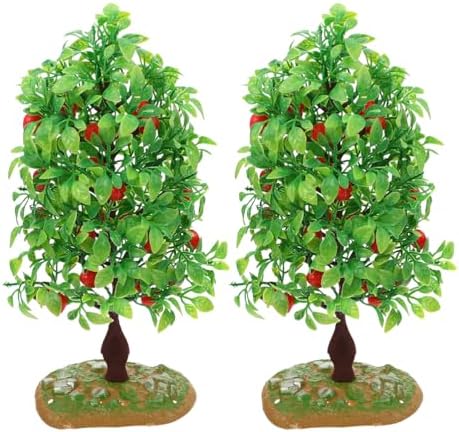 LOGOFUN 2Pcs Artificial Fruit Tree Models