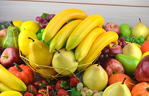 SAMYO Artificial Yellow Bananas 6pcs Lifelike Decoration