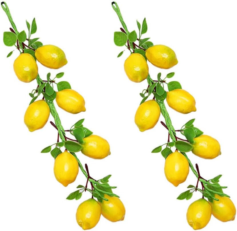 Cabilock Artificial Lemon String Decorative Skewers