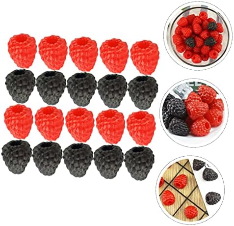 VICASKY Artificial Raspberry Decor 20pcs Realistic Fruit Props
