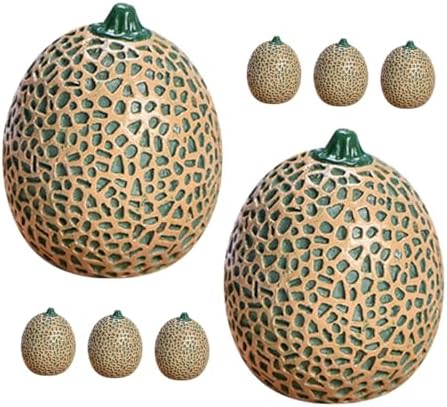 8PCS Unique Decorative Artificial Cantaloupe Props for Home