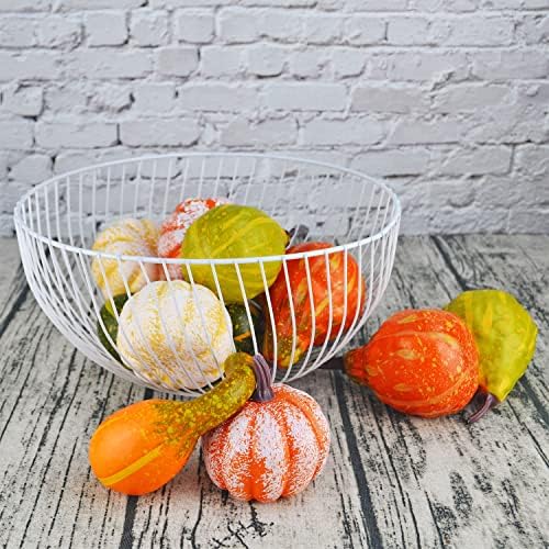 12Pcs Lifelike Artificial Pumpkins for Home Decoration