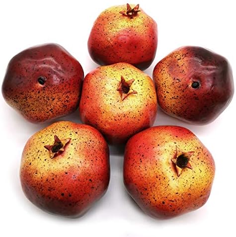 6pcs Artificial Pomegranates for Home Decor and Display