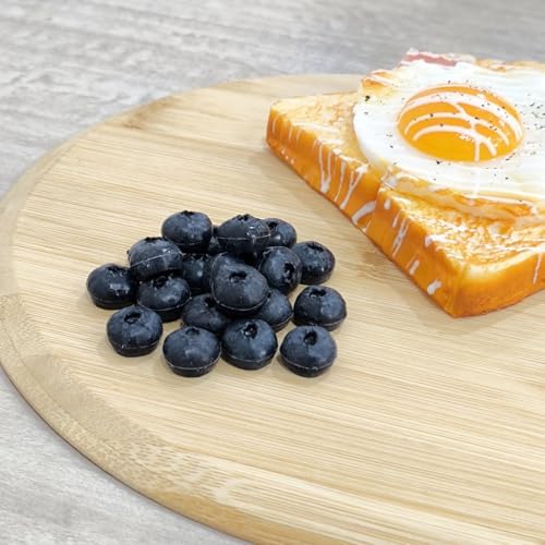 50PCS Artificial Blueberry Lifelike Decor for Kitchen Photography Props
