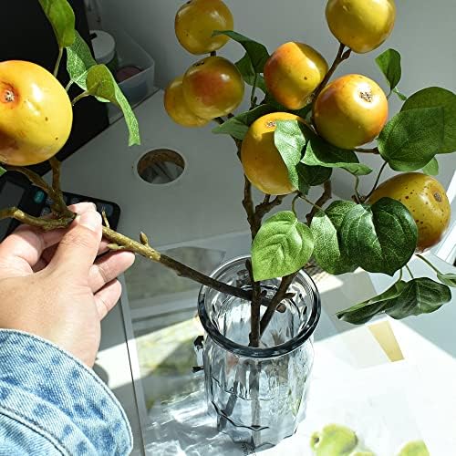 Hagao Artificial Apple Branches 2pcs Lifelike Decoration