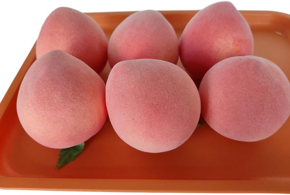Jilukibo Realistic Artificial Peach Set of 6