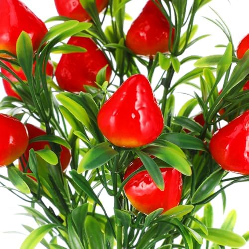 PRETYZOOM 15pcs Artificial Strawberry Picks for Decor and Crafts