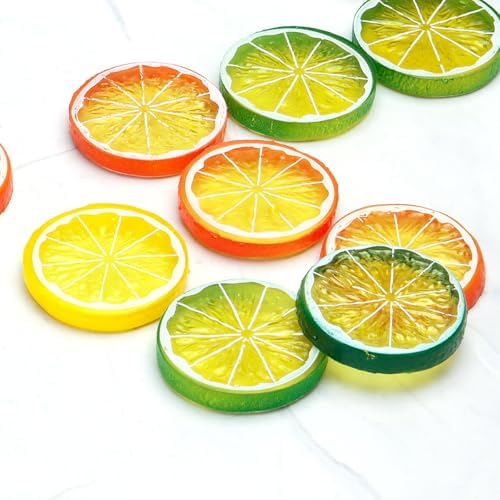 30 PCS Artificial Lemon Slices for Home Decoration