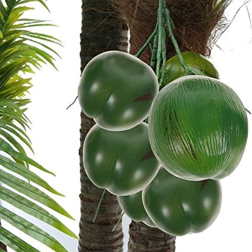 NUOBESTY 5Pcs Artificial Coconuts for Tropical Party Decor