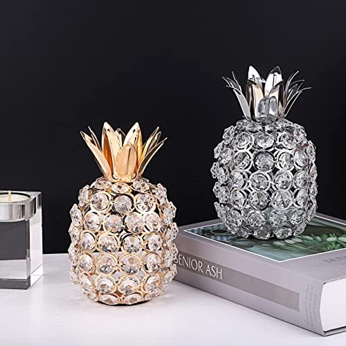 JUXYES Sparkly Crystal Pineapple Decor Ornament