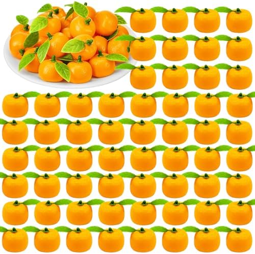 120PCS Mini Artificial Orange Decorations