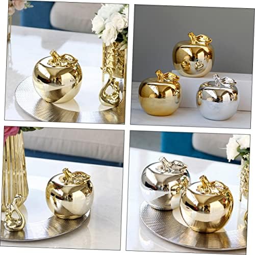 Ciieeo 1pc Resin Apple Ornament for Desktop Kitchen Decor
