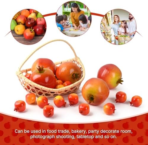 Artificial Pomegranates 25 Pcs 2 Sizes Lifelike Decor