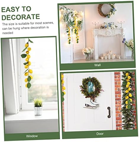 Wakauto Simulated Lemon Rattan Hanging Ornament for Home Decor