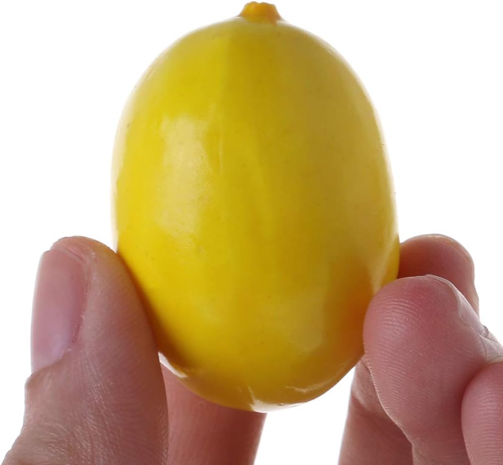 20Pcs Yellow Mini Fake Lemon Fruit Decor