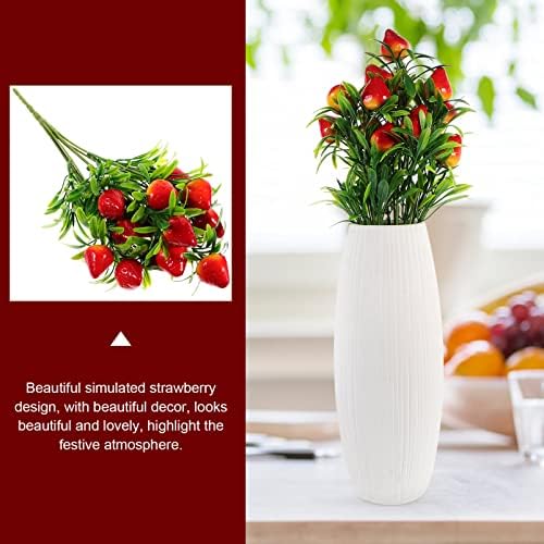 VOSAREA Artificial Strawberry Branch for Home Decor