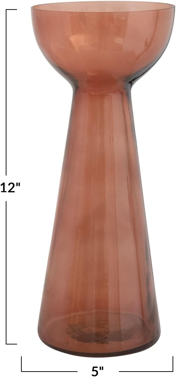 Creative Co-Op Modern Glass Vase Brown