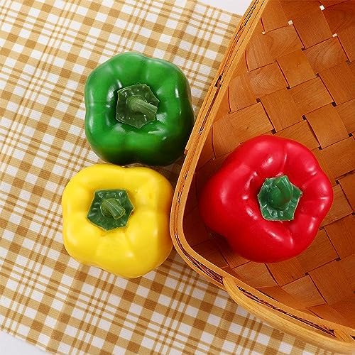 Realistic Artificial Bell Pepper Green Decor Prop