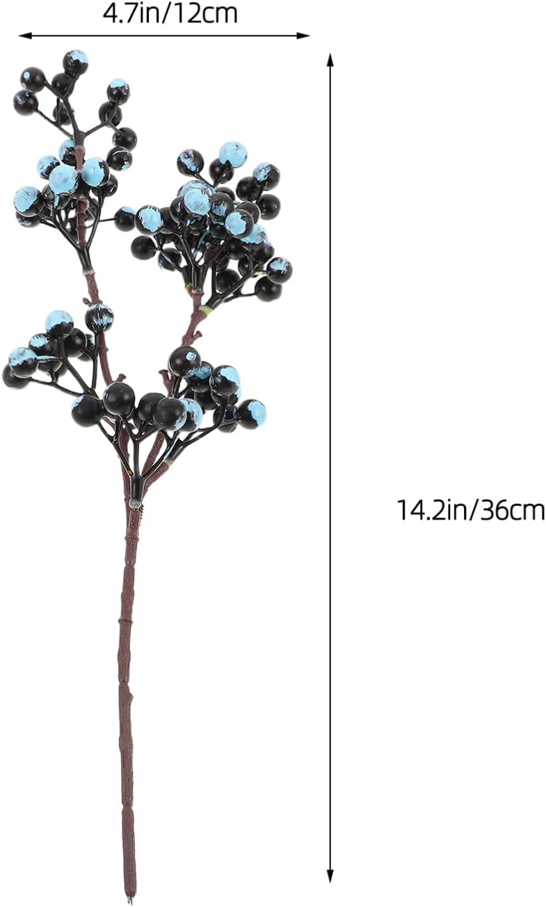SHINEOFI 2pcs Faux Blueberry Branches Decor