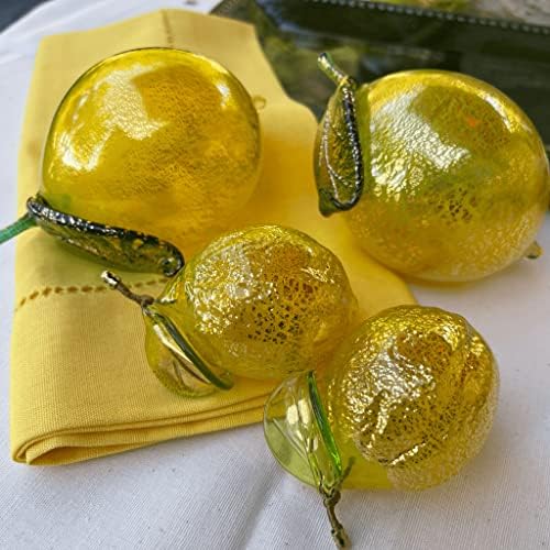 MY ITALIAN DCOR Murano Glass Lemon Figurine