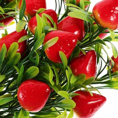 MAGICLULU 2pcs Artificial Strawberry Plants for Home Wedding Decor