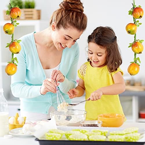 Artificial Pomegranate Hanging Strings 2Pcs Lifelike Fruit Decor