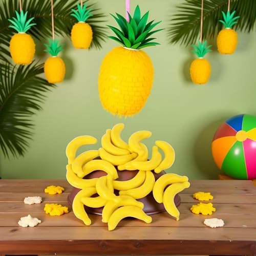 20 Pcs Yellow Mini Fake Banana Fruit Props