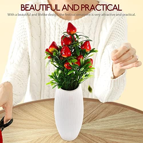 VOSAREA Artificial Strawberry Branch for Home Decor