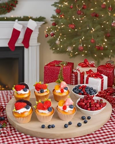 6PCS Artificial Cake Simulation Realistic Cupcake Display Prop