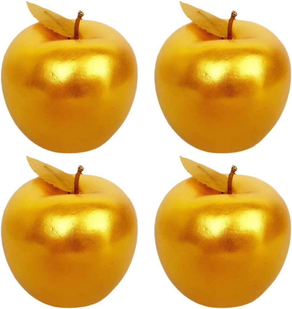 4pcs Artificial Apples for Home Kitchen Decoration