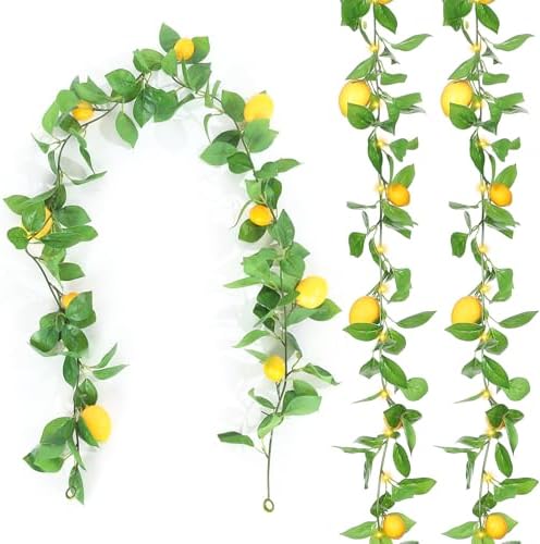 3 Pcs Artificial Lemon Garland with Battery Light