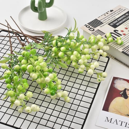 HUIANER Artificial Blueberries 6 Pcs Lifelike Decor