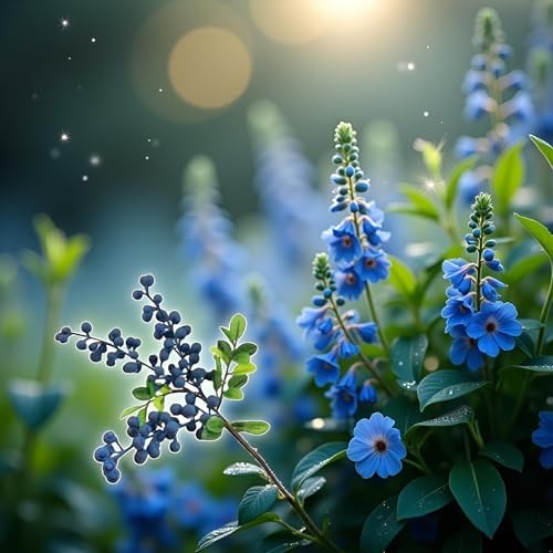 Realistic Artificial Blueberry Stem with Clusters