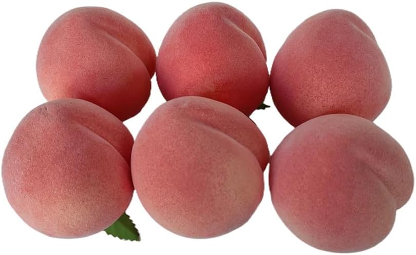 Jilukibo Realistic Artificial Peach Set of 6