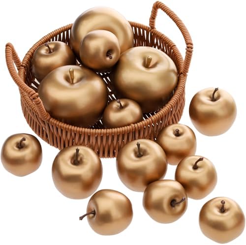 Gresorth Artificial Golden Apple Decoration Set 15PCS