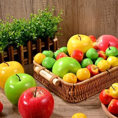 132 Pcs Artificial Apples for Home Party Decor