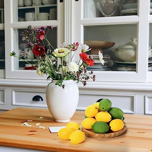 ZEAYEA 40 Pcs Artificial Lemons for Home Decor