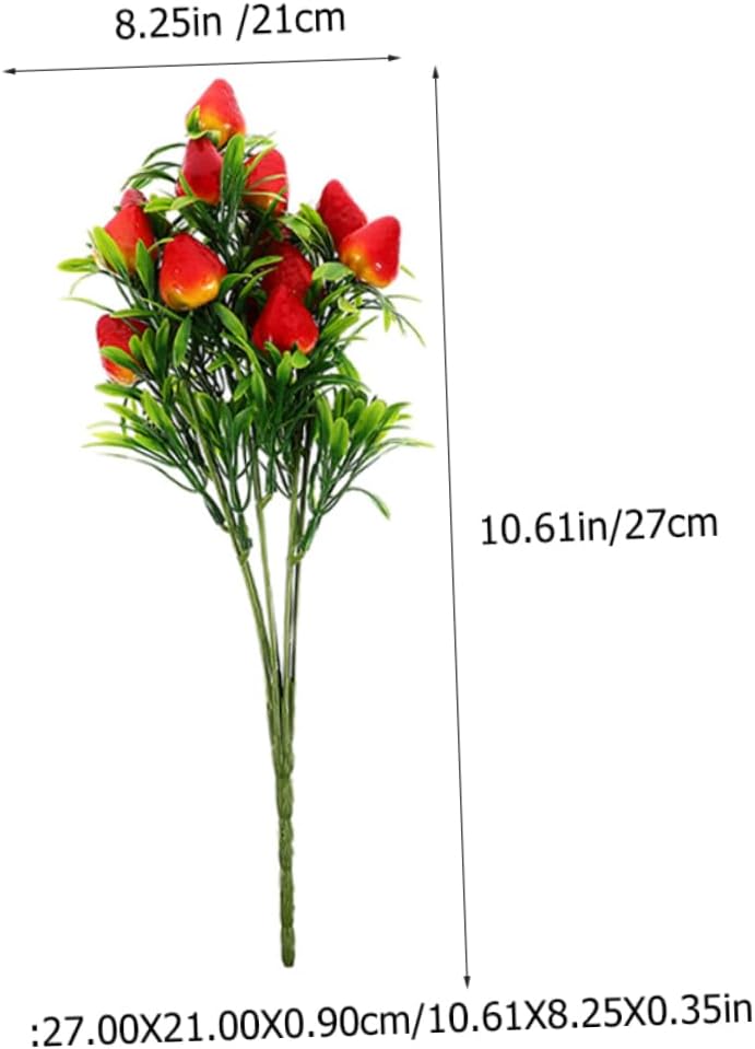 3Pcs Lifelike Artificial Fruit Branches Decor