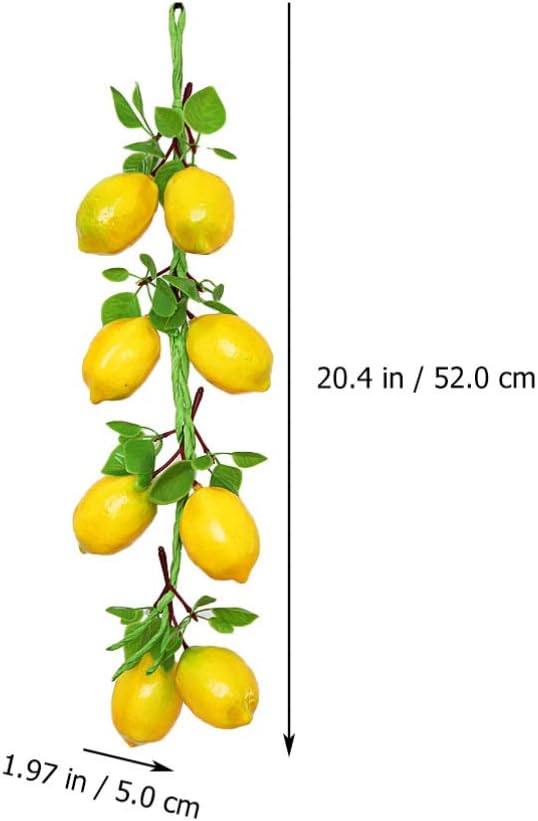Toyvian Artificial Lemon String Garland 2 Bunches
