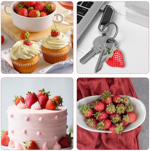 20 Piece Fake Red Strawberries for Decor and Display