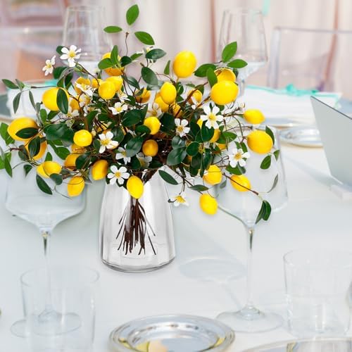 Giegxin 8-Piece Artificial Lemon Decor Bundle