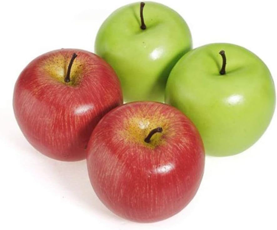 4Pcs Artificial Red Apples for Home Decor