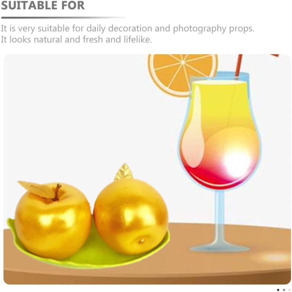 4pcs Artificial Apples for Home Kitchen Decoration
