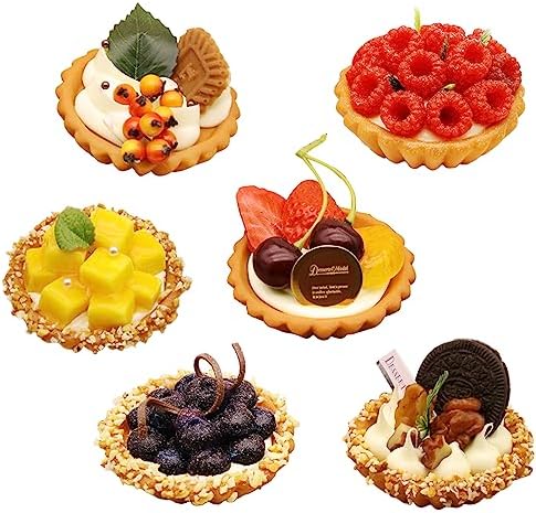 Artificial Egg Tart Models Set 6 Pack