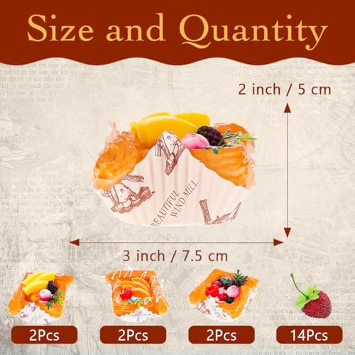 Kepfire Fake Dessert Display Cake Decor Set 20PCS