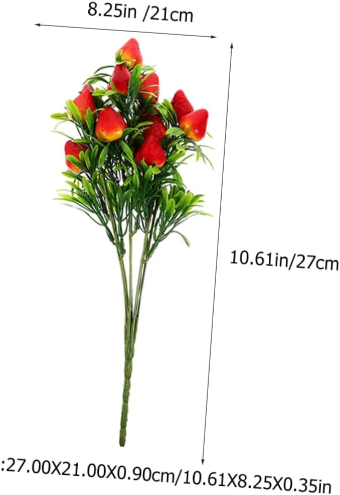 3pcs Lifelike Artificial Fruit Branches for Home Kitchen Decor
