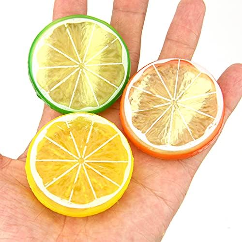 NUOMI 30PCS Artificial Lemon Slices for Decoration and Photography