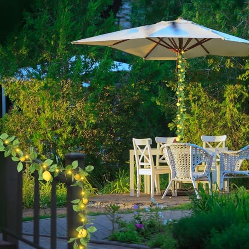 3 Pcs Artificial Lemon Garland with Battery Light