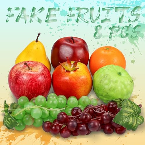 Lorigun 8 Pcs Artificial Fruit Decor Set