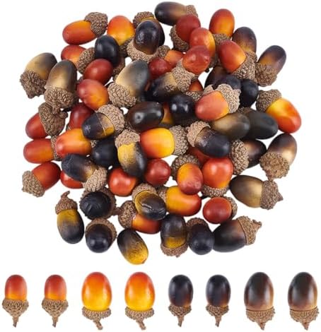 70pcs Artificial Acorns for Crafts and Decor
